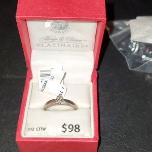 Size 7  Always & Forever Platinaire 1/12 CTTW Ring